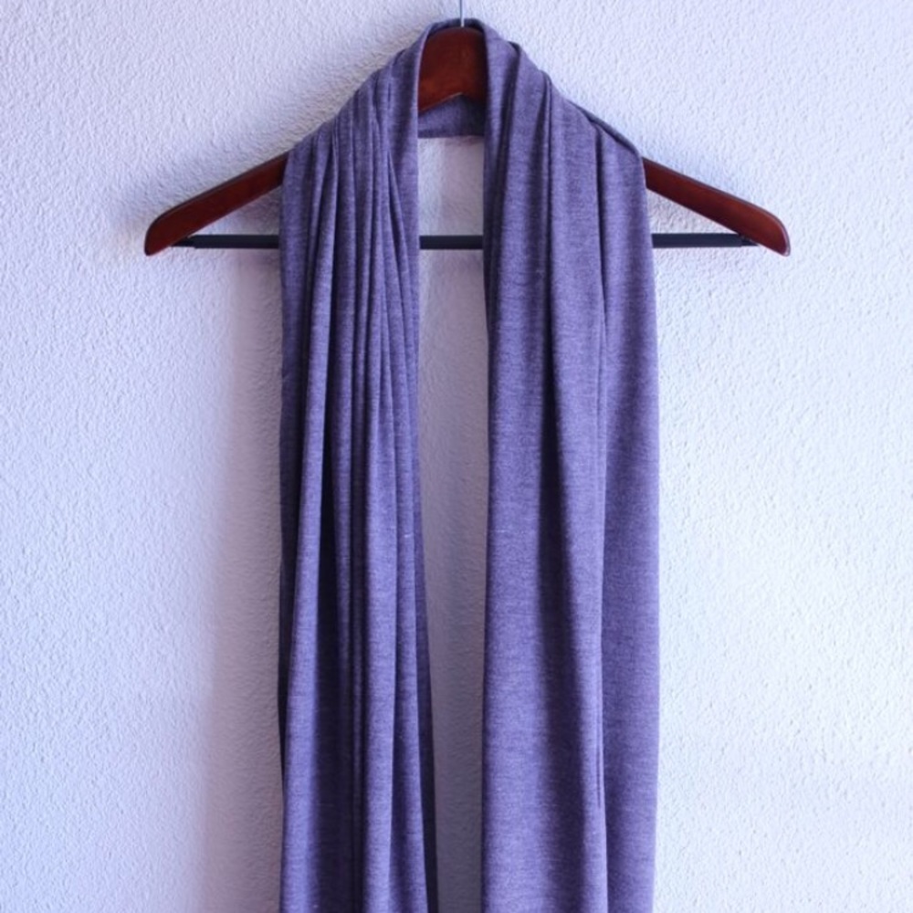 Purple jersey scarf shawl hijab wrap turban NWT